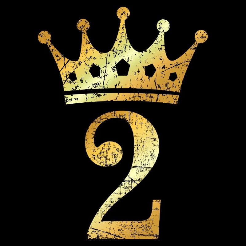 Krone Nummer 2 (Vintage Goldgelb) 2. Geburtstag