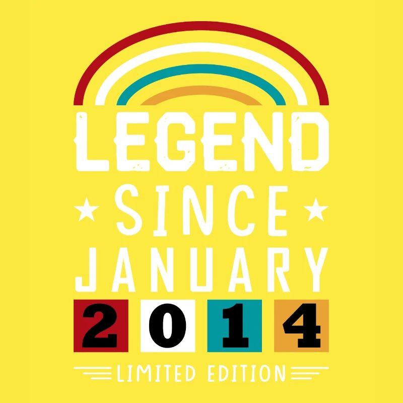 2014 Legend Since Geburtstag Geschenk Januar