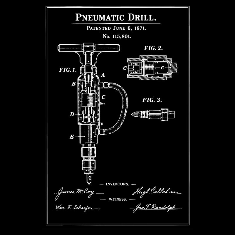 Brevet de plan de perceuse pneumatique
