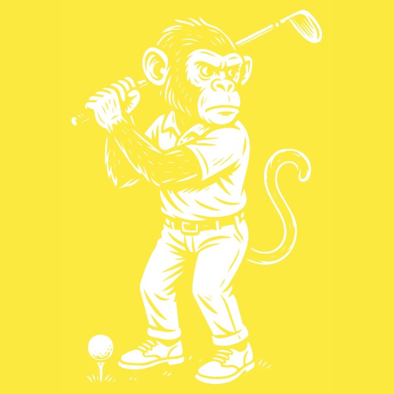 Chimp playing golf gift