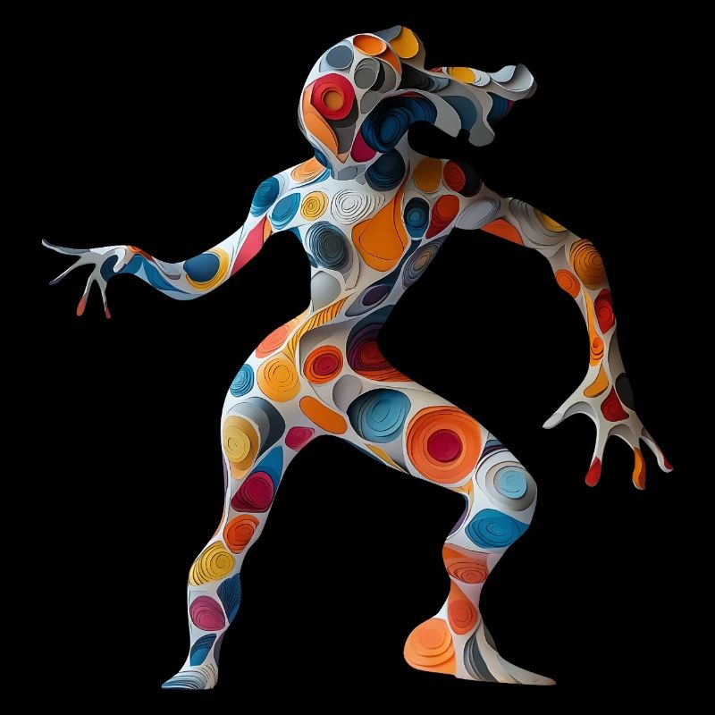 Dancing Alien - Oeuvre d’art abstraite