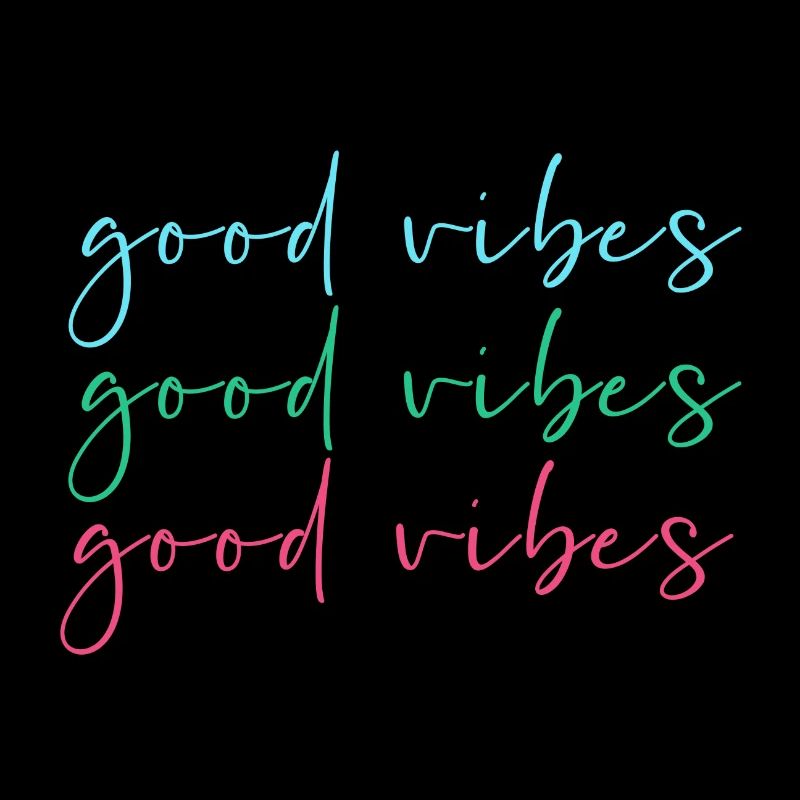 bonnes vibrations, colorées, écriture, écriture manuscrite