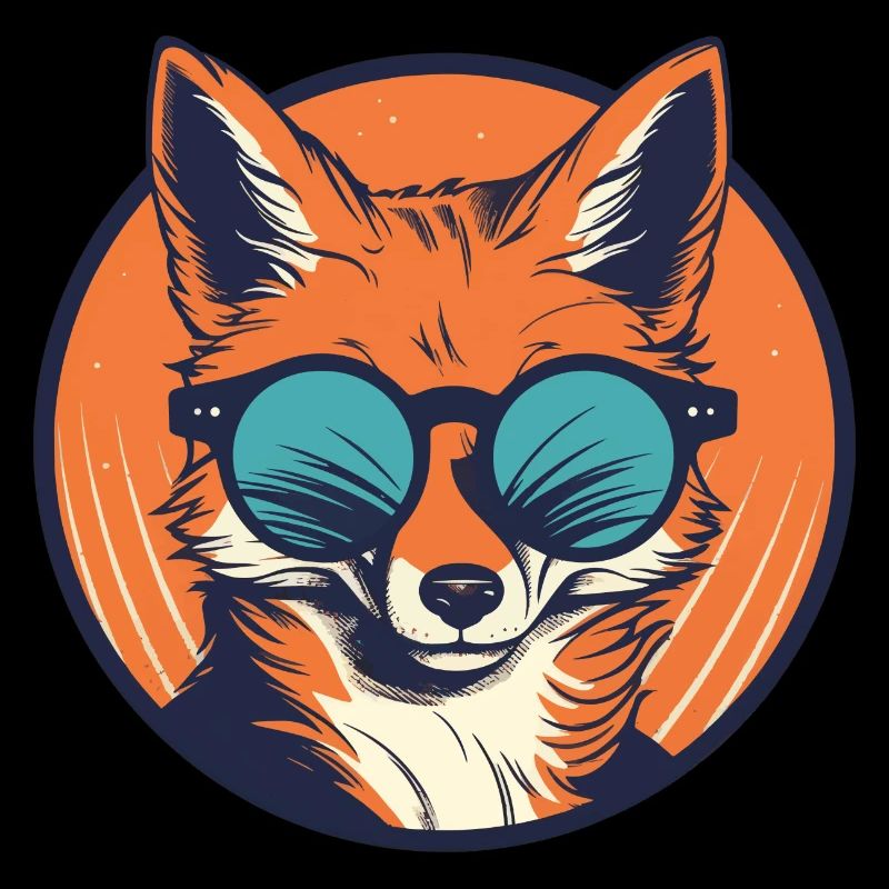 Fuchs mit Sonnenbrille, Rotrock, Reineke