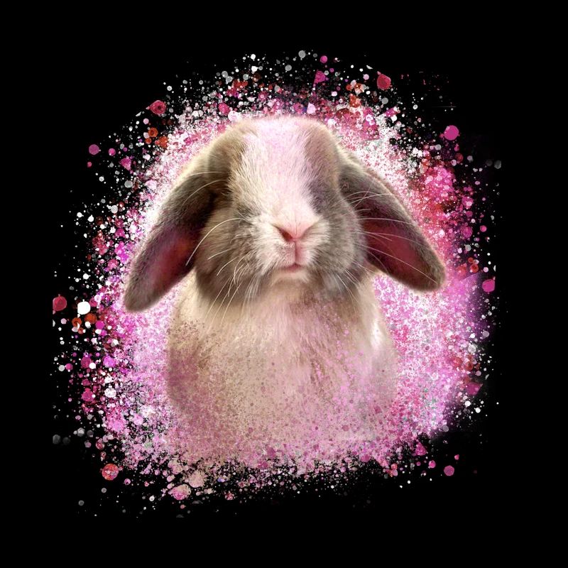 rabbit, rabbit, blue, graffiti, painting,
