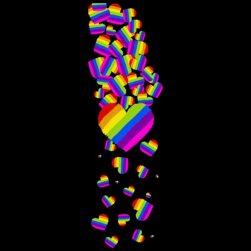 Pride Regenbogenherz Wasserfall
