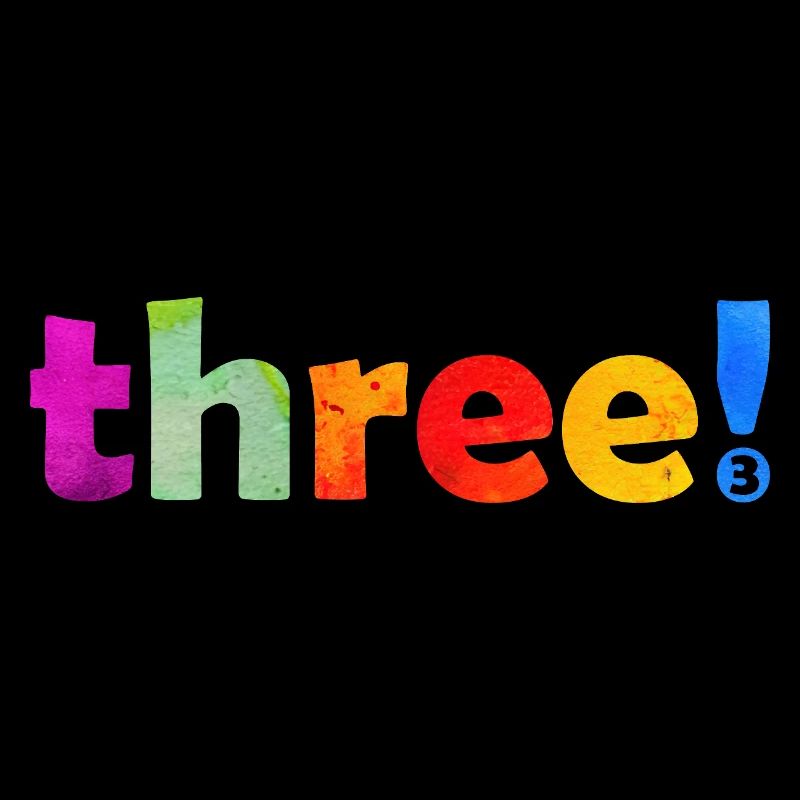 THREE 3 YEARS 3RD BIRTHDAY