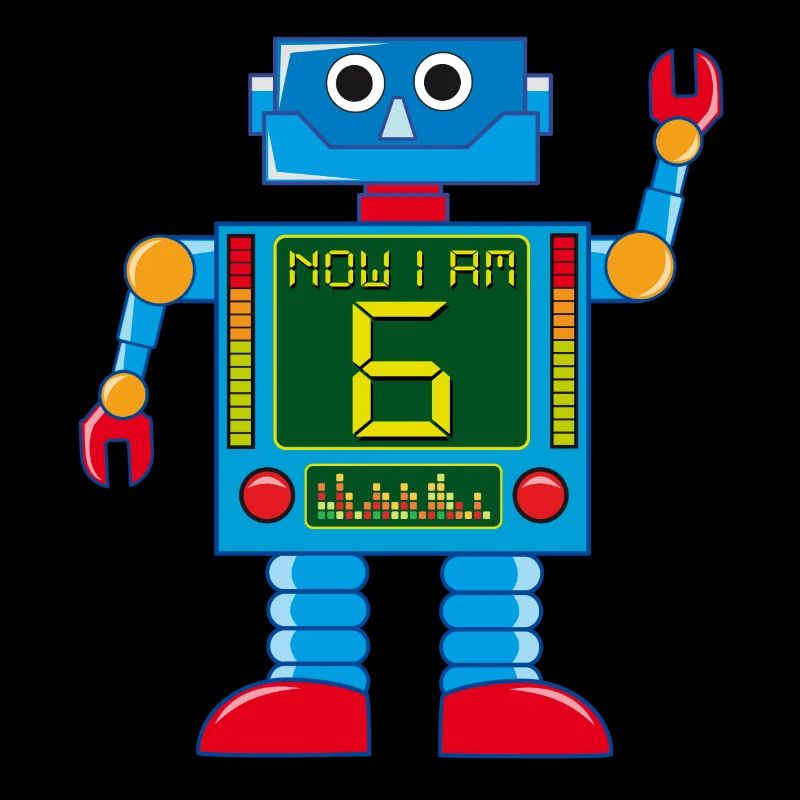 Robot 6 years 6th birthday