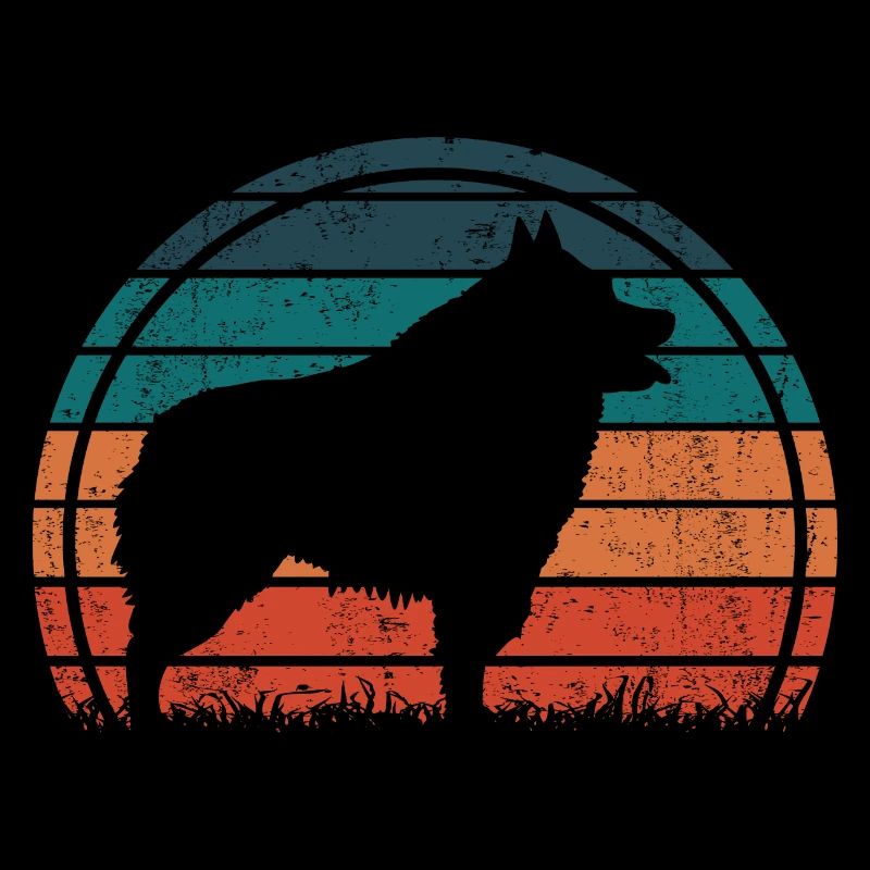 Schipperke Hund Vintage Retro