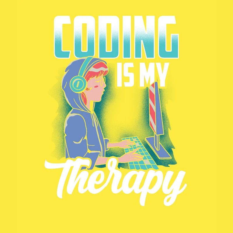 Programming is my therapy coder coding code
