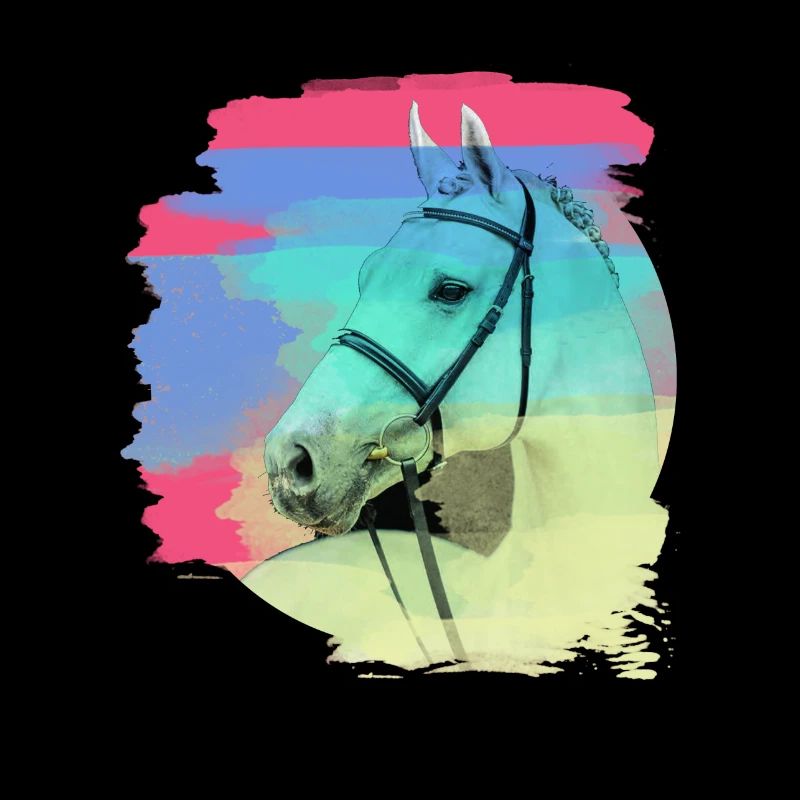 pferdekopf,pferd,aquarell,pink,malerei,schimmel