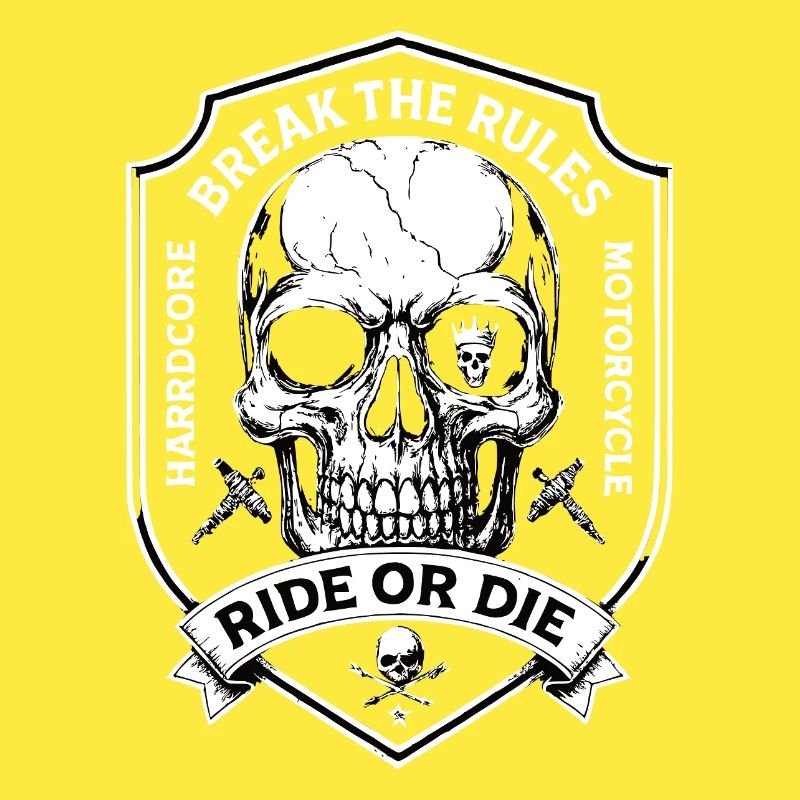 Motorradfahrer Biker Chopper Break The Rules 