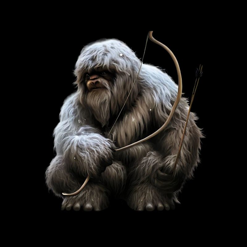 Yeti with bow and arrow