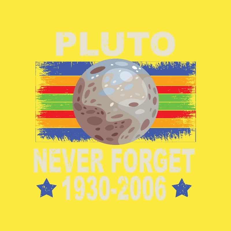 Pluto Never Forget Retro Funny Nerdy Science
