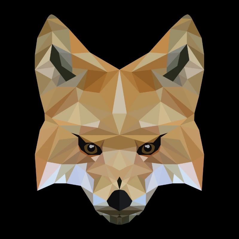 Low Poly Art Fox - Idée cadeau