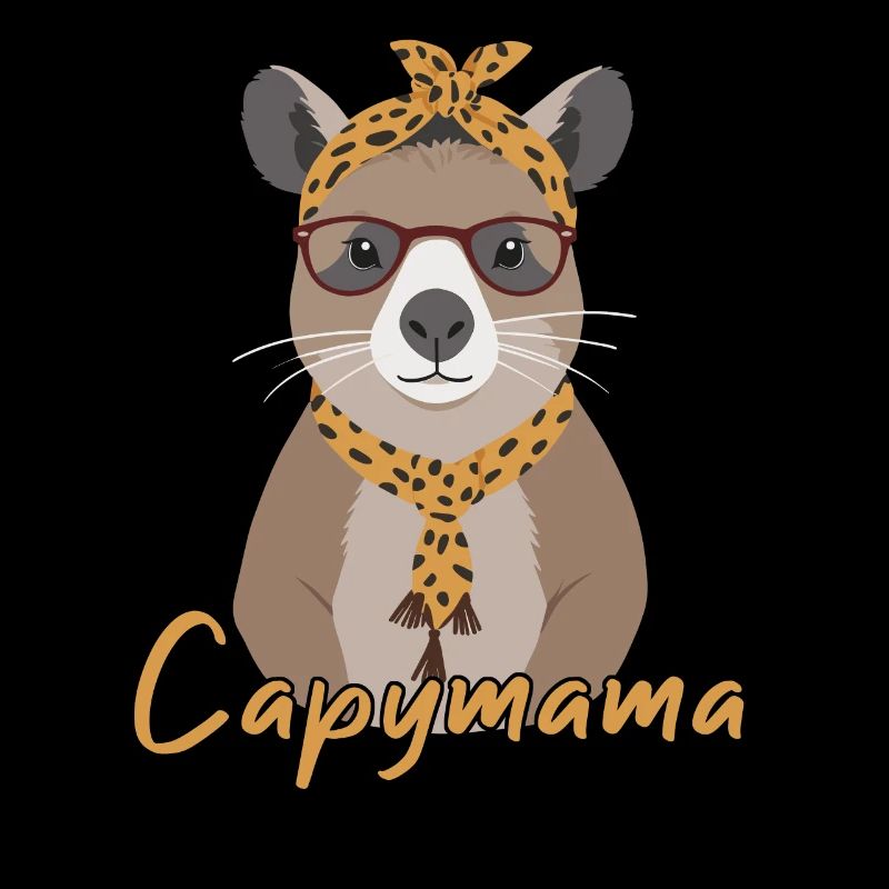 Capymama Drôle Capybara Mère Capybara