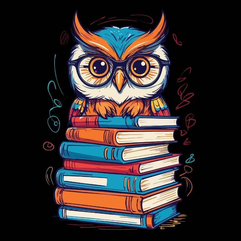 Bücher Eule Süße Buch Illustration Leseratte