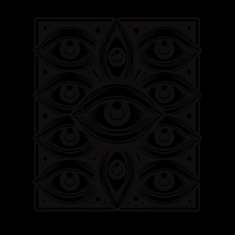 Spooky Ghosts Eyes Dark Halloween Design