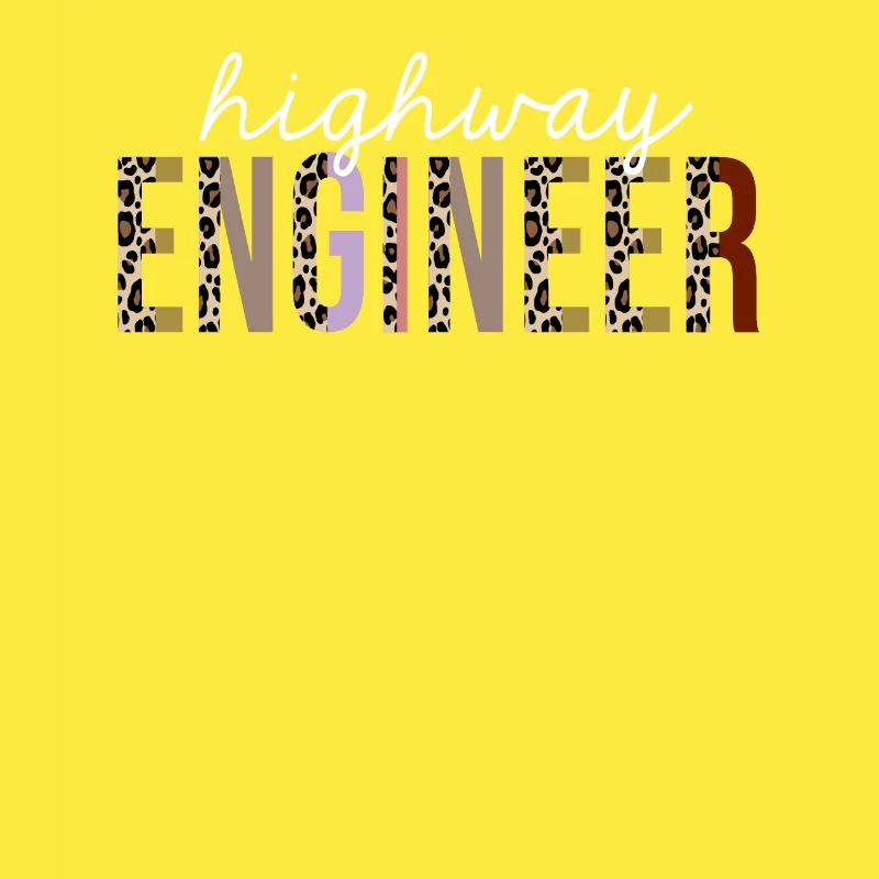 Highway Engineer Leopard Print Funny Gift