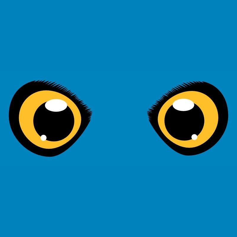 zwei leuchtende Augen einer Eule
