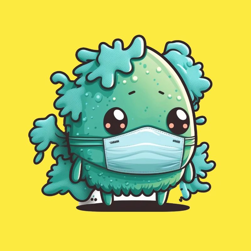 Bactérie avec masque
