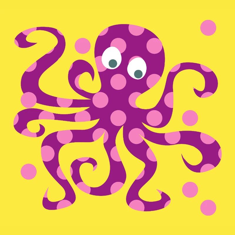 Nursery rose Octopus Dots Squid