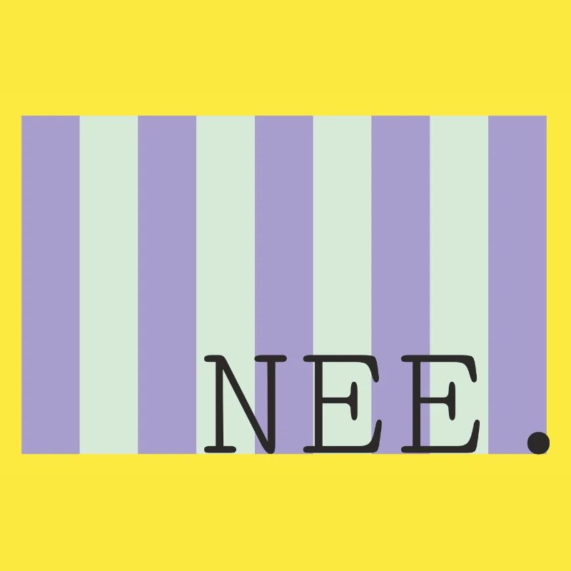Nee Pastellstreifen Schrift