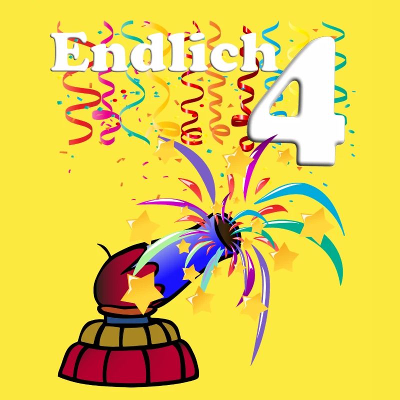 Enfin, 4e - 4e anniversaire avec confettis