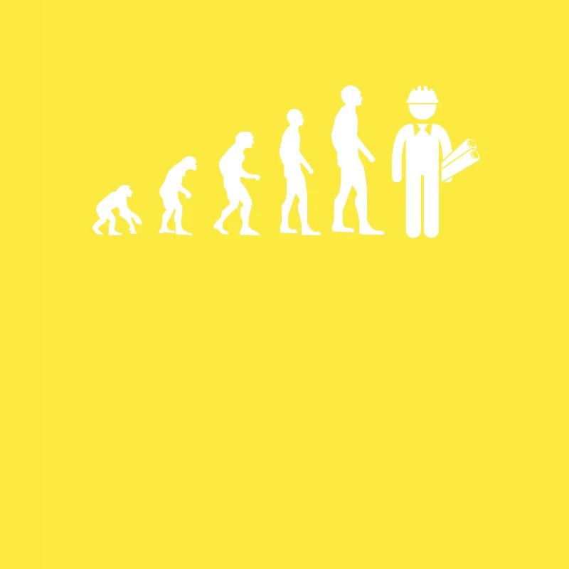 Evolution Architekt Mann Humor Geschenkidee