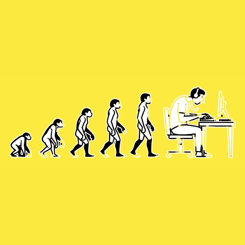 Evolution endet am Computer – Humor Design