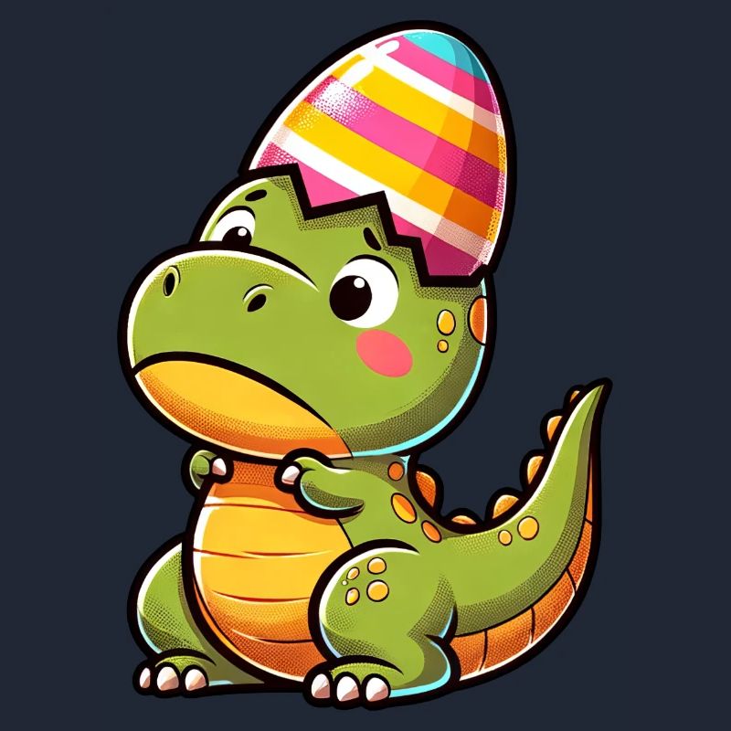 Easter T-Rex in Eggshell, Clumsy