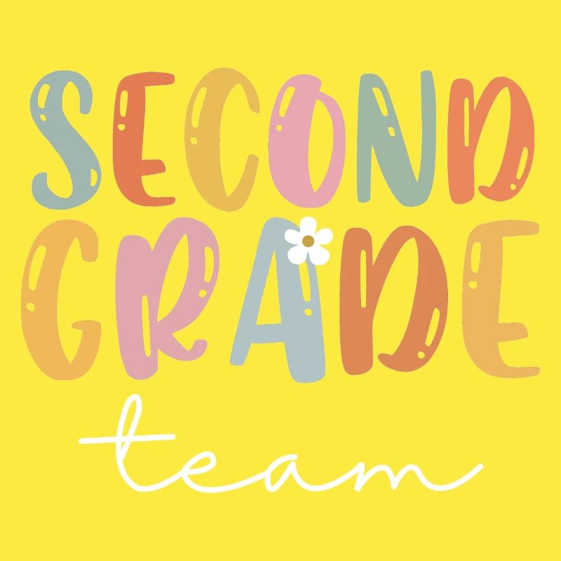 Team Second Grade 2nd Grade School Lehrer Geschenk
