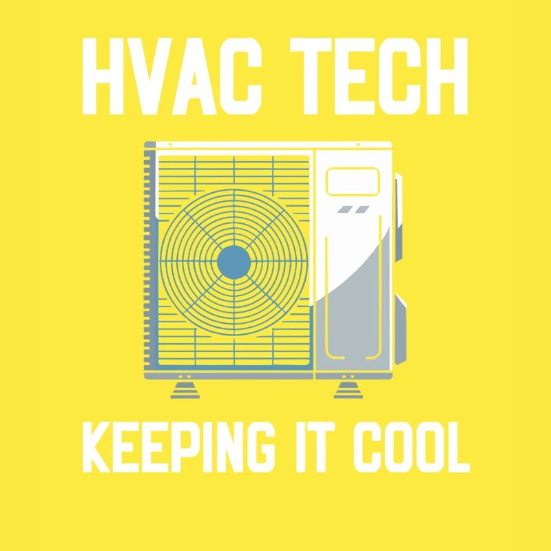 HVAC Tech Keeping It Cool Spruch Techniker