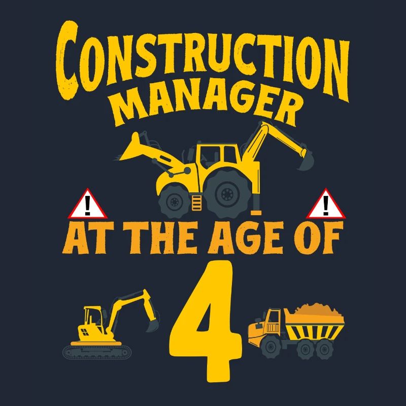 Fête de construction 4e anniversaire Camion de 4 ans
