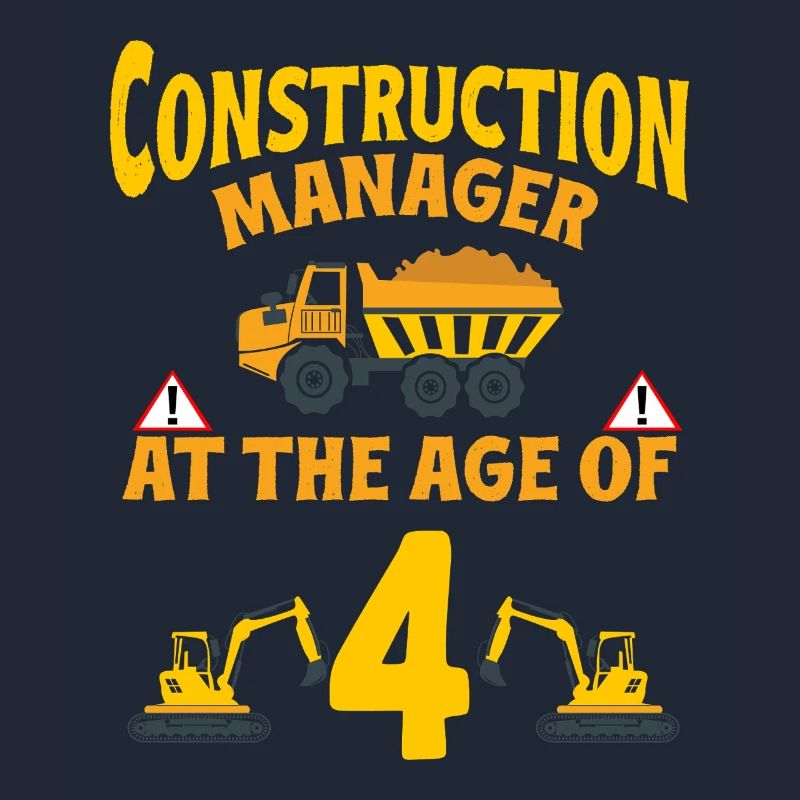 Fête de construction 4e anniversaire Camion de 4 ans