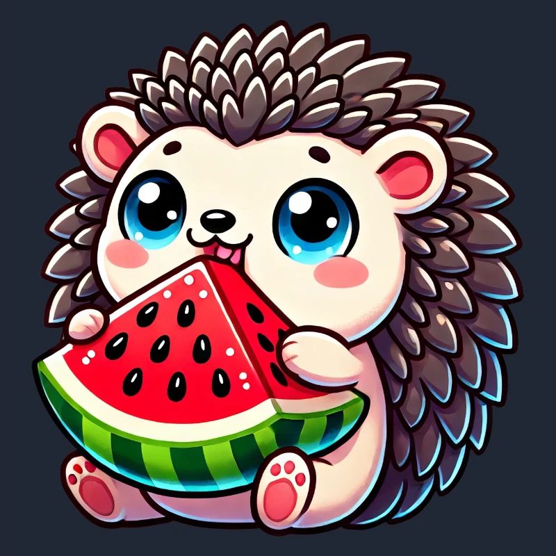 Hérisson avec conception de fruits d’été de pastèque