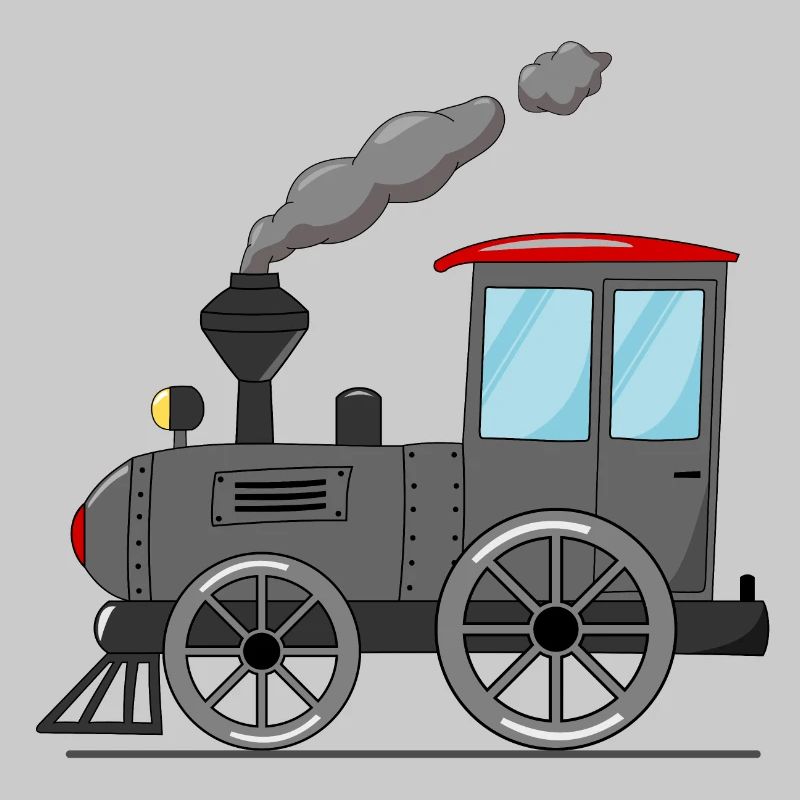 Kinderzug Eisenbahn grau