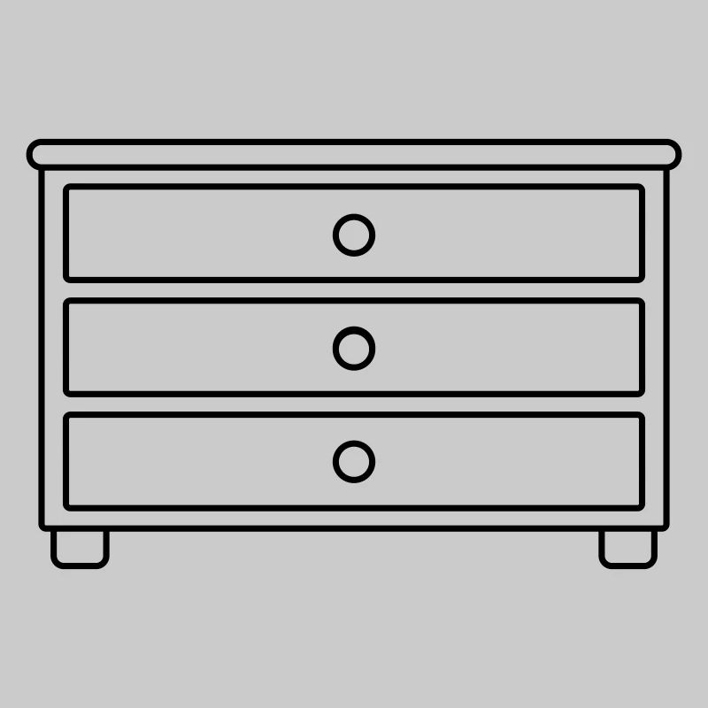Möbelstück Schubladen Kommode Design