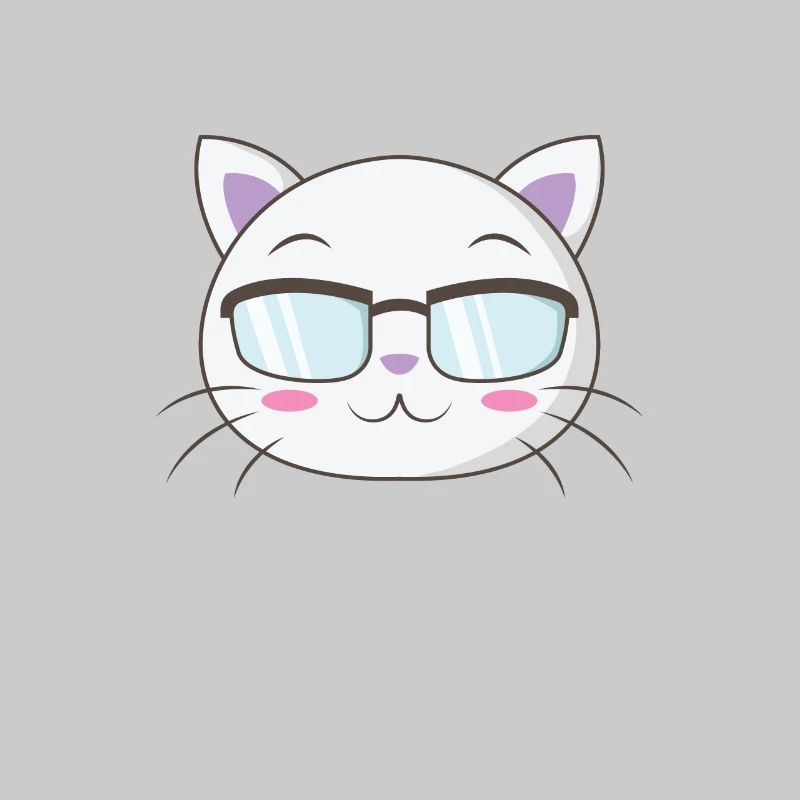 Chat de nerd avec des lunettes de nerd
