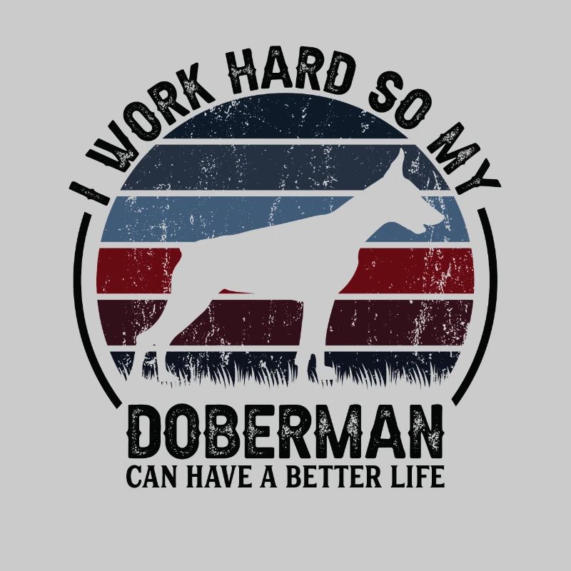 Hard Work - Retro Doberman