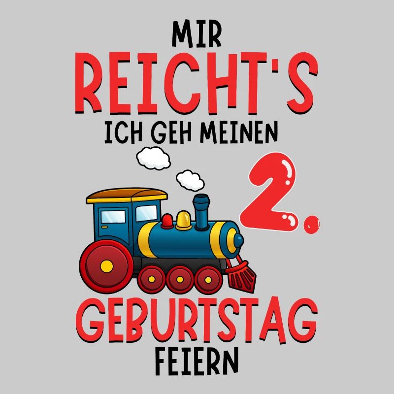 2. Geburtstag Geburtstagsgeschenk mit Eisenbahn