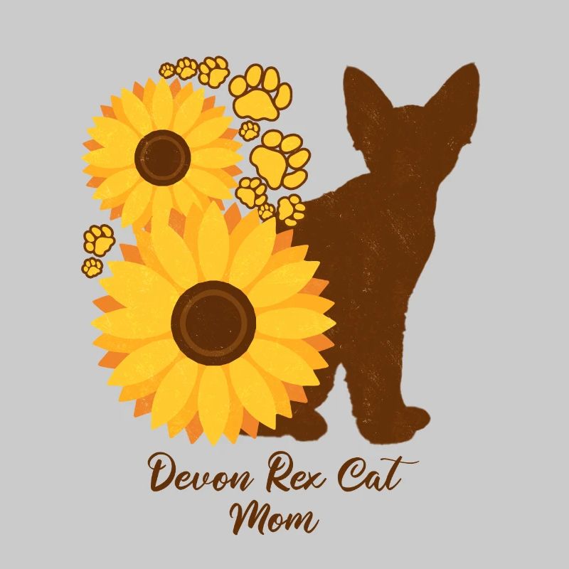 Mère tournesol - Devon Rex Chat