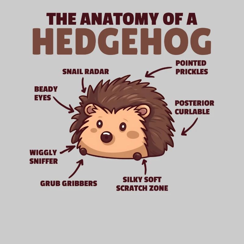 explication de hérisson mignon Anatomie d’un hérisson