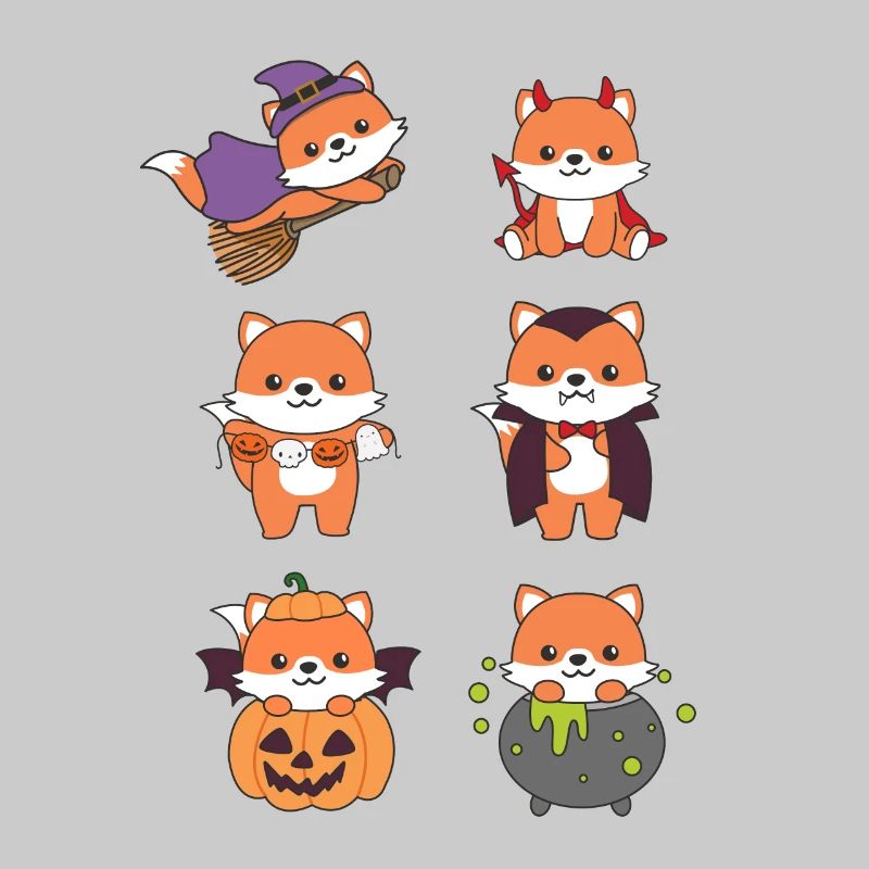 Fox Halloween Devil Pumpkin Vampire Costume