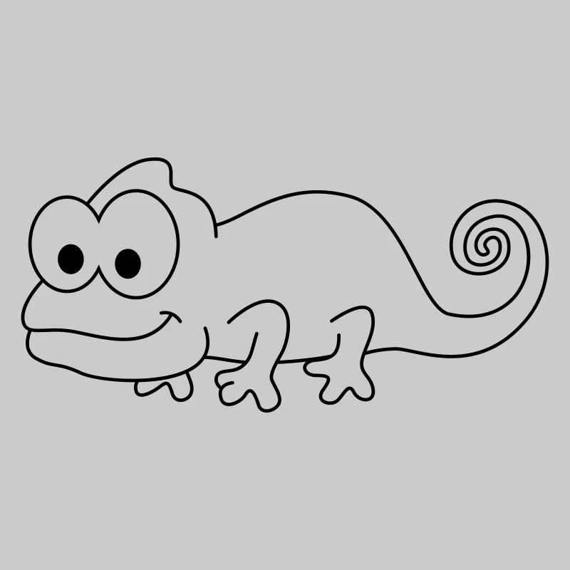 Chameleon Comic Animal