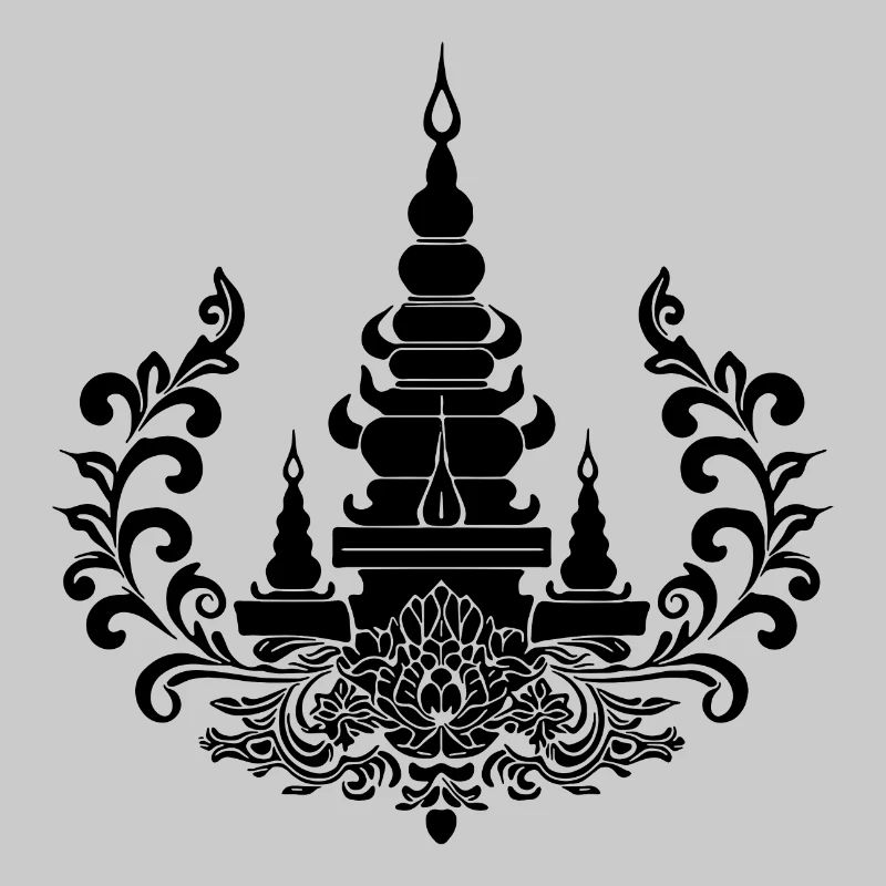Symbole de la nature du complexe de temples de Thaïlande