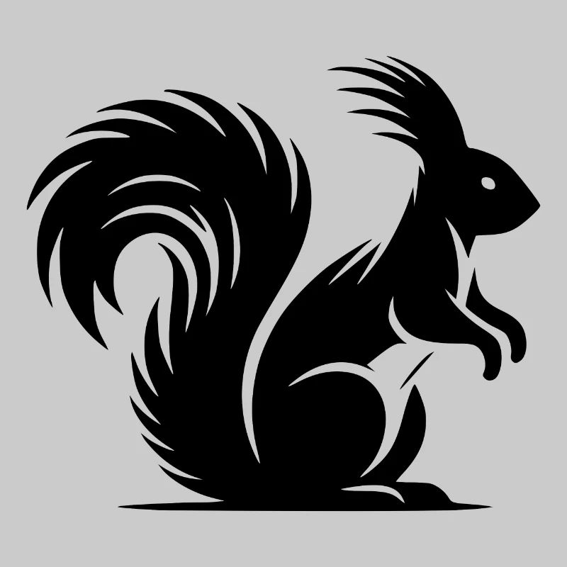 Putziges Eichhörnchen mit buschigem Schwanz