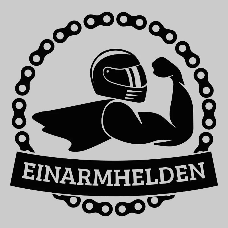 Einarmhelden 1-farbig (schwarz)