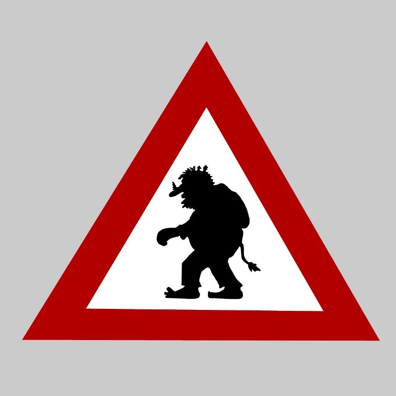 Panneau de danger Troll