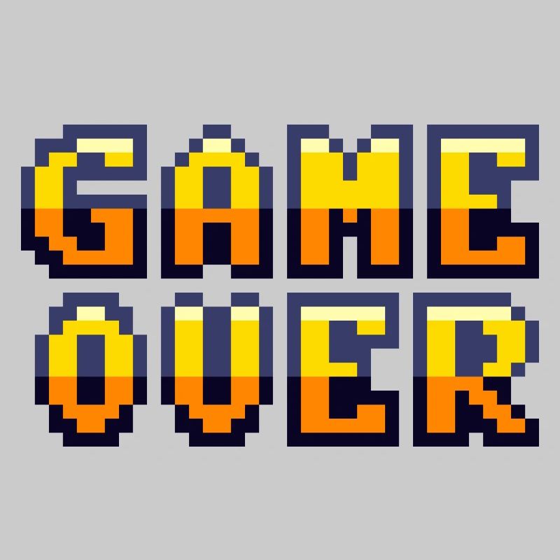 Game Over retrogaming vintage pixels