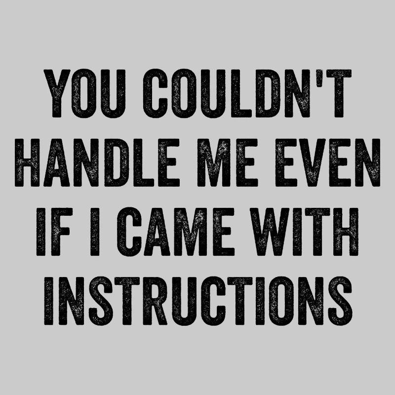 You Couldn't Handle Me Even If I Came Instructions